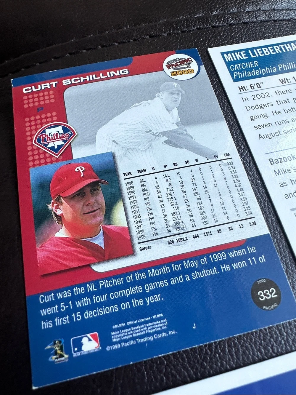 MLB Baseball Cards - Philadelphia Phillies (Lot of 4) Curt Schilling
